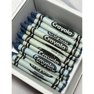 Retired Collectible Crayola Blue Gray Crayon Set Of 24